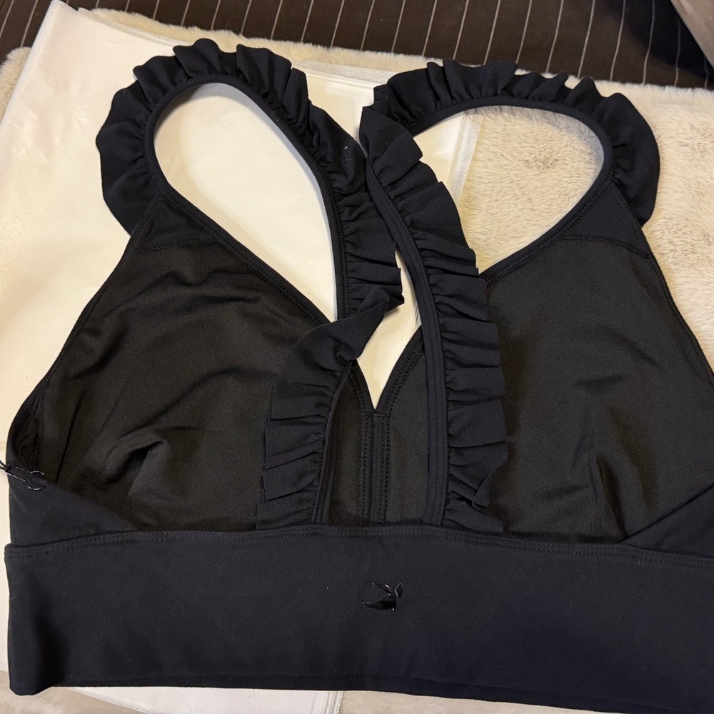 NWT Glyder Black Ruffled Bra - Picture 3 of 6